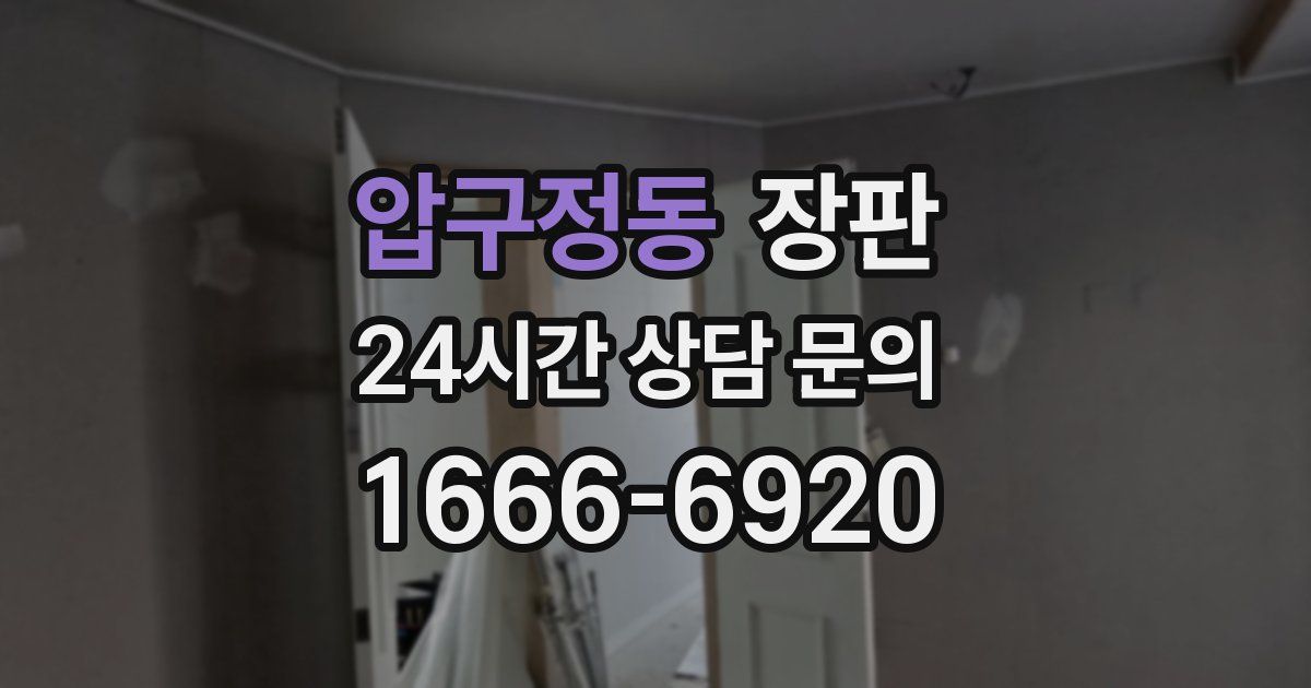압구정동 장판