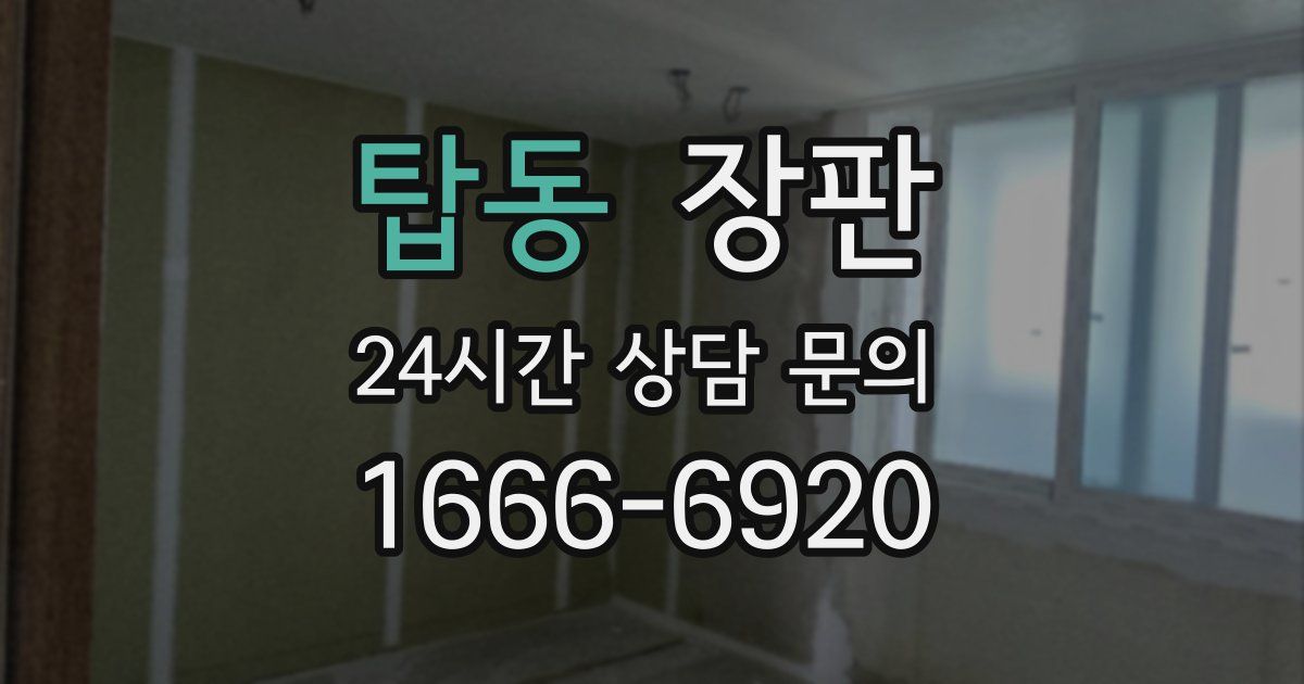 탑동 장판