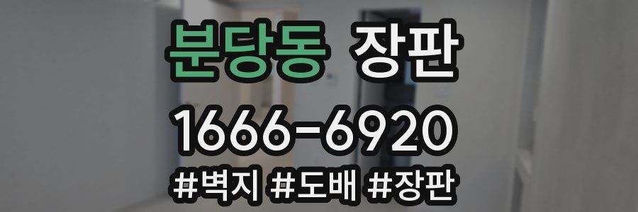 분당동 장판