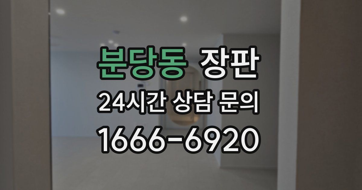 분당동 장판