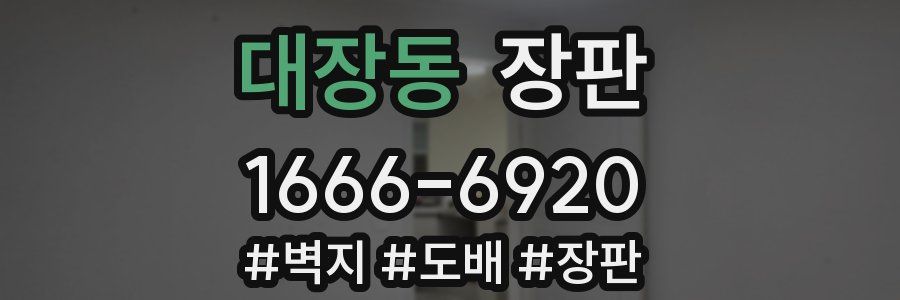 대장동 장판