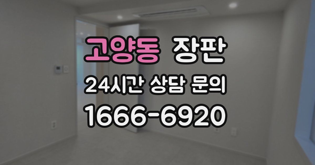 고양동 장판