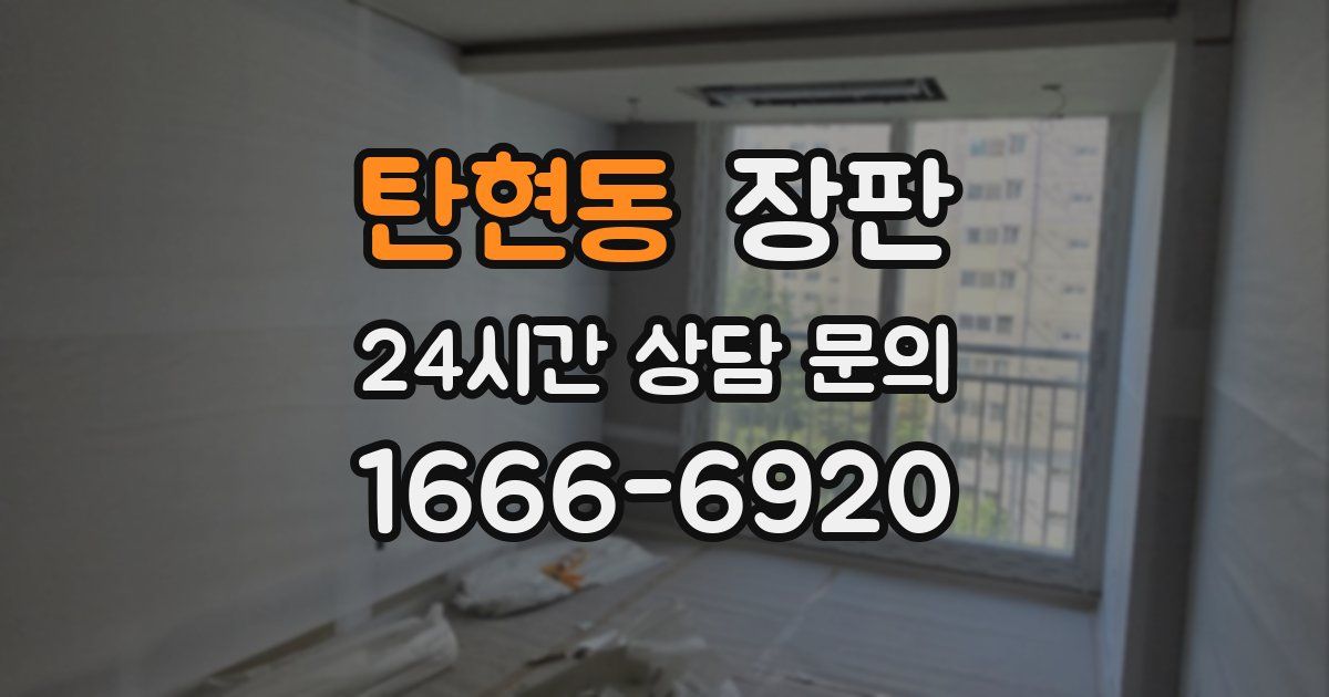 탄현동 장판