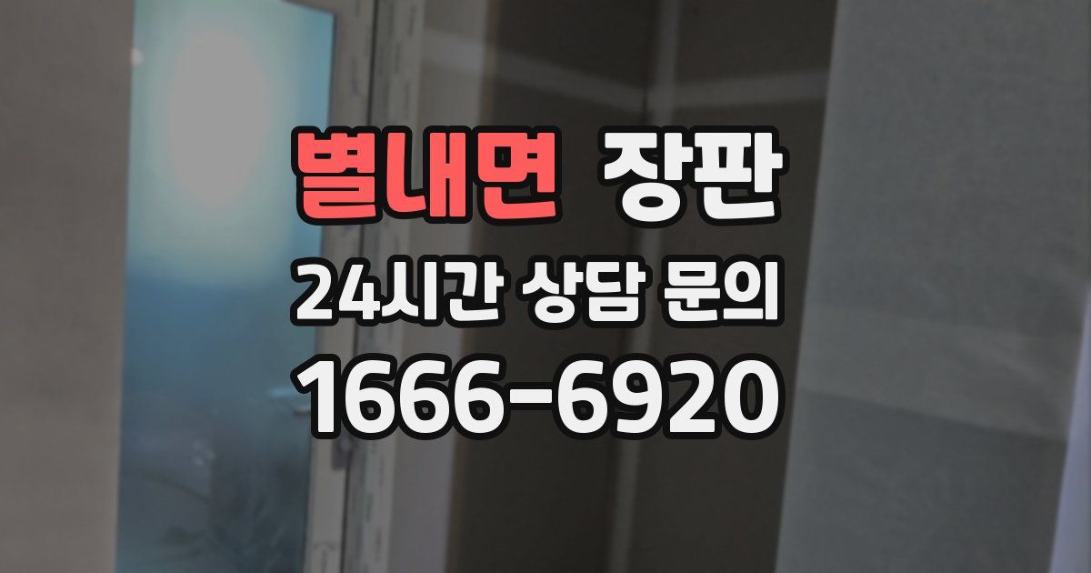 별내면 장판