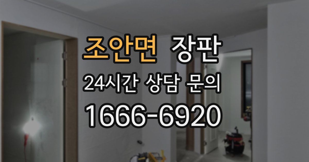 조안면 장판