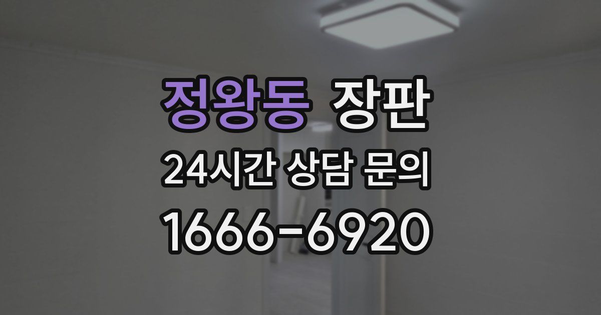 정왕동 장판