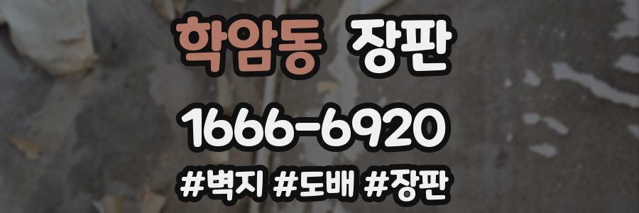 학암동 장판