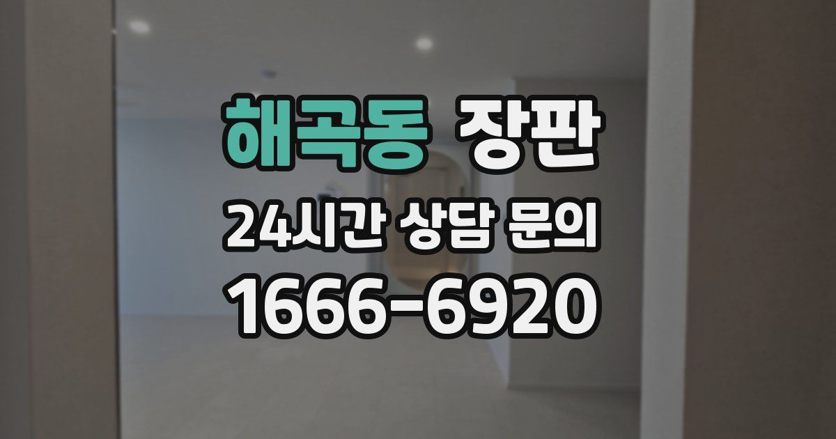 해곡동 장판