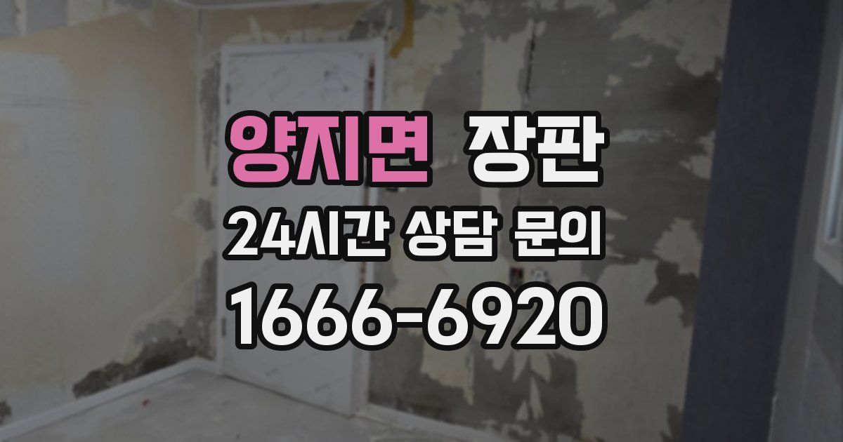 양지면 장판