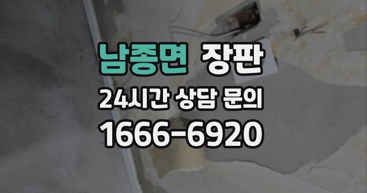 남종면 장판