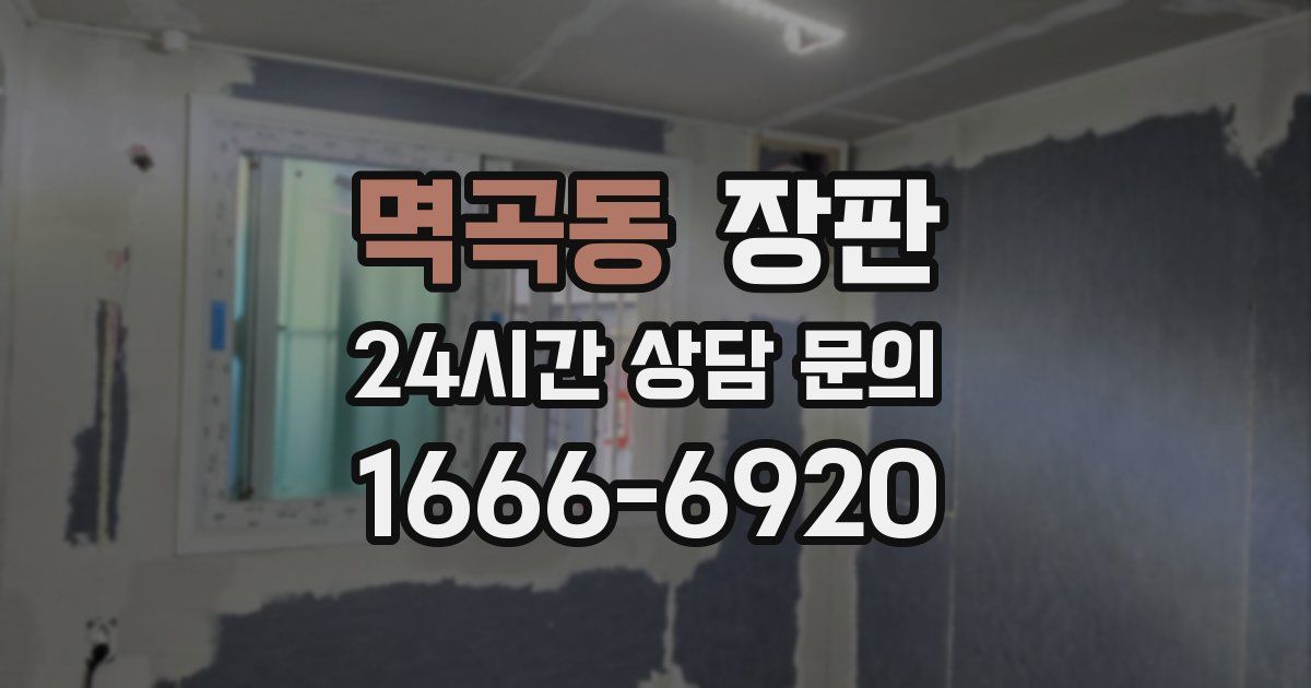 멱곡동 장판