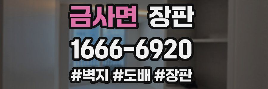 금사면 장판