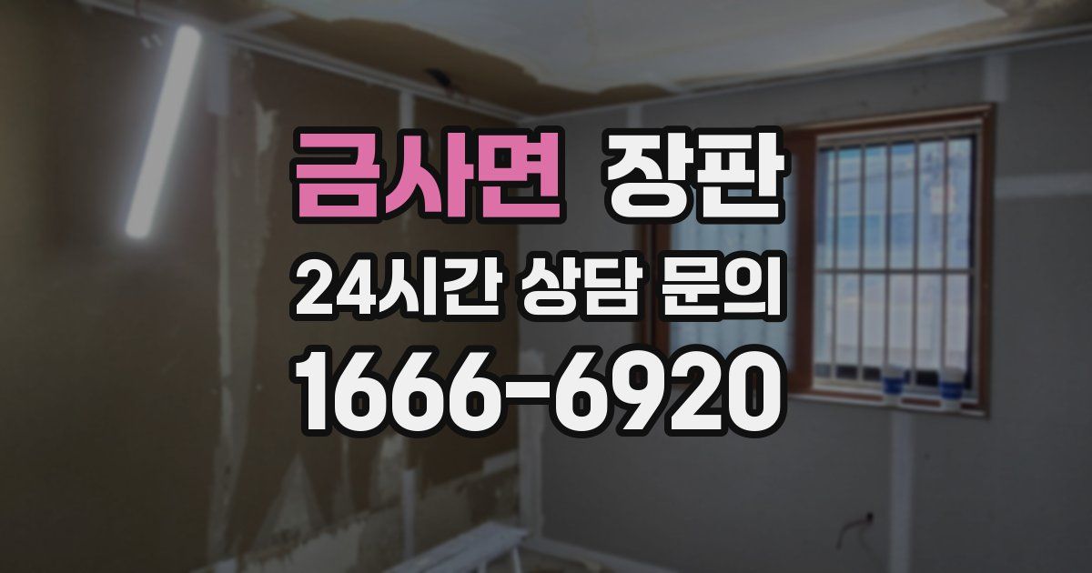 금사면 장판