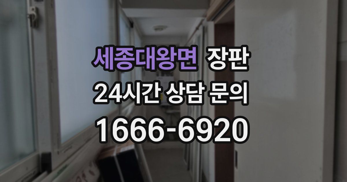 세종대왕면 장판