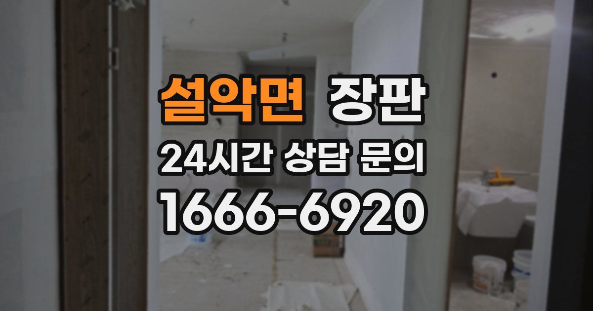설악면 장판