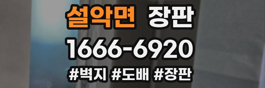 설악면 장판