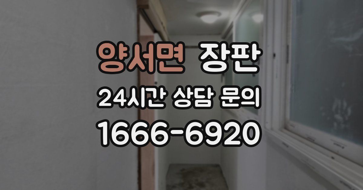 양서면 장판