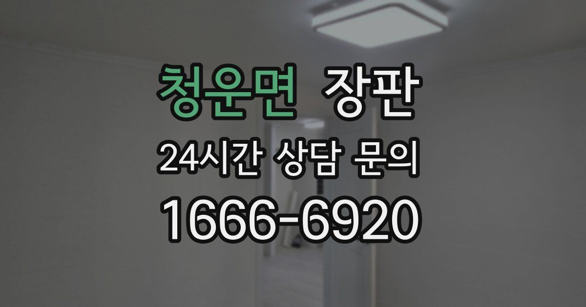 청운면 장판