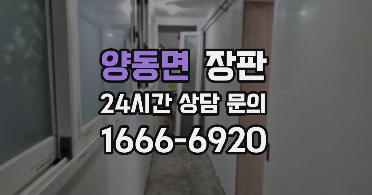 양동면 장판