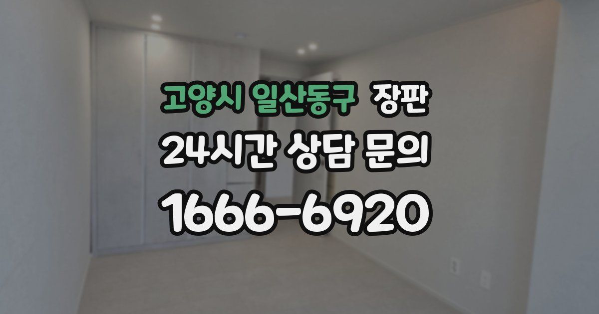 고양시 일산동구 장판
