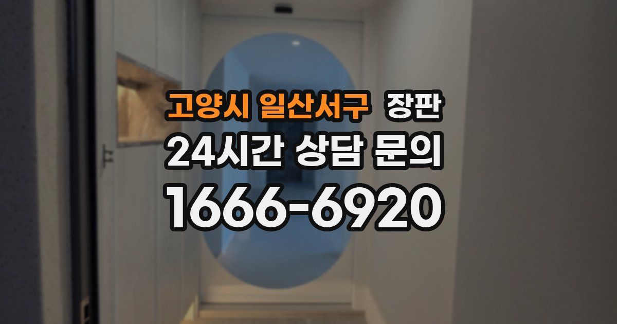 고양시 일산서구 장판