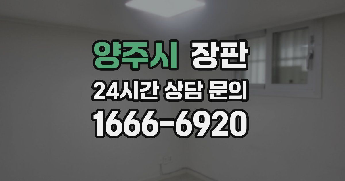 양주시 장판