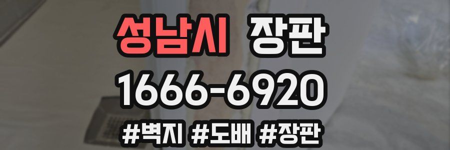 성남시 장판