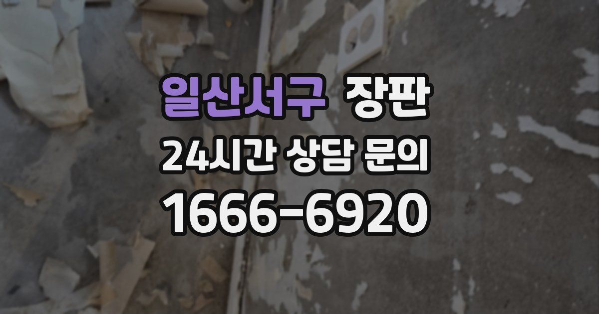 일산서구 장판