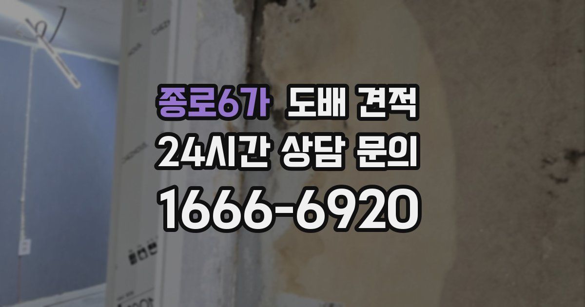 종로6가 도배 견적