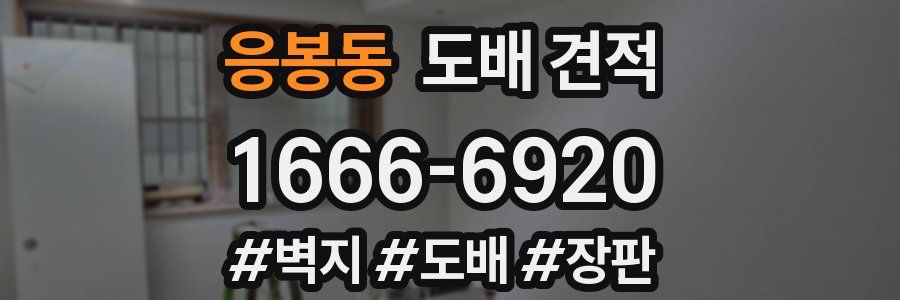 응봉동 도배 견적