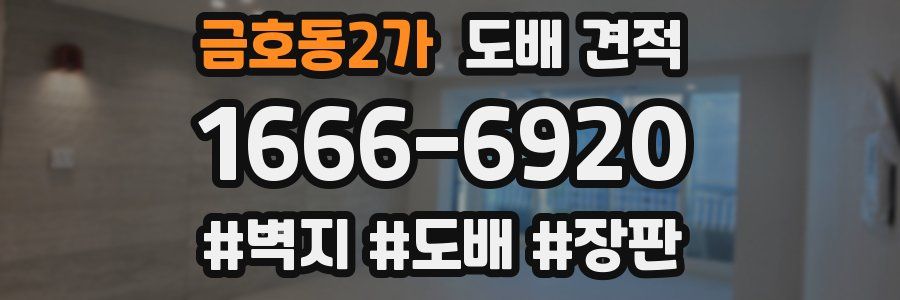 금호동2가 도배 견적