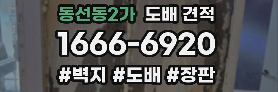 동선동2가 도배 견적