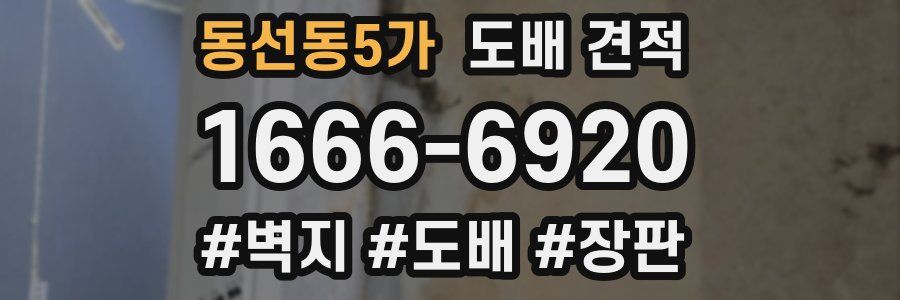동선동5가 도배 견적