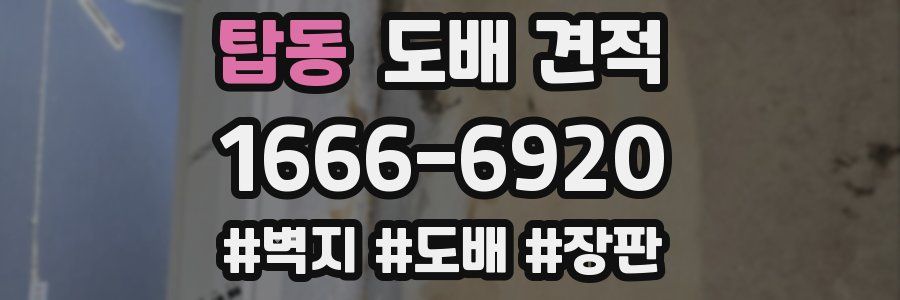 탑동 도배 견적