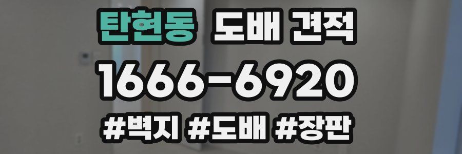 탄현동 도배 견적
