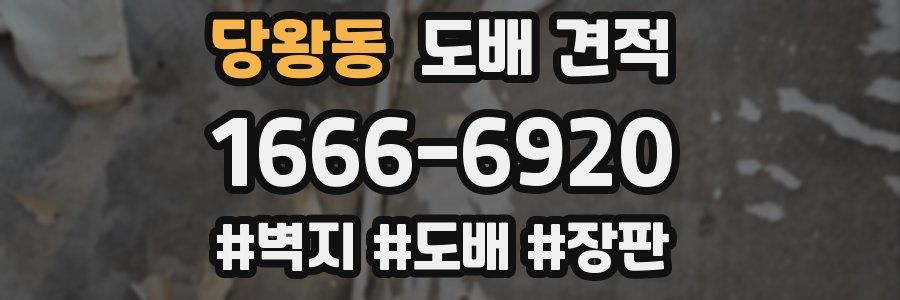 당왕동 도배 견적