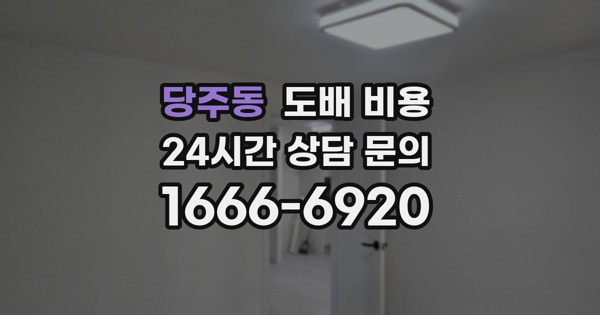 당주동 도배 비용