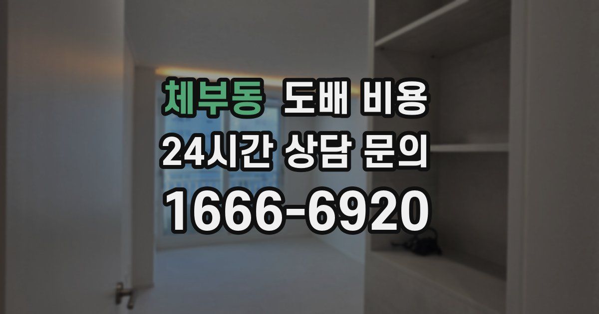 체부동 도배 비용