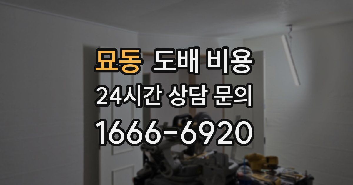 묘동 도배 비용