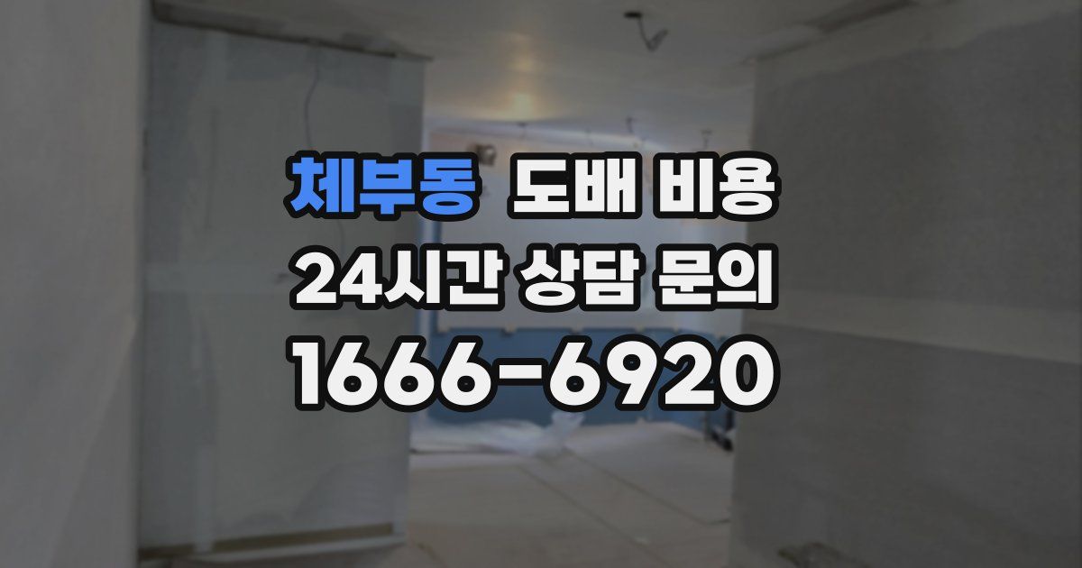 체부동 도배 비용