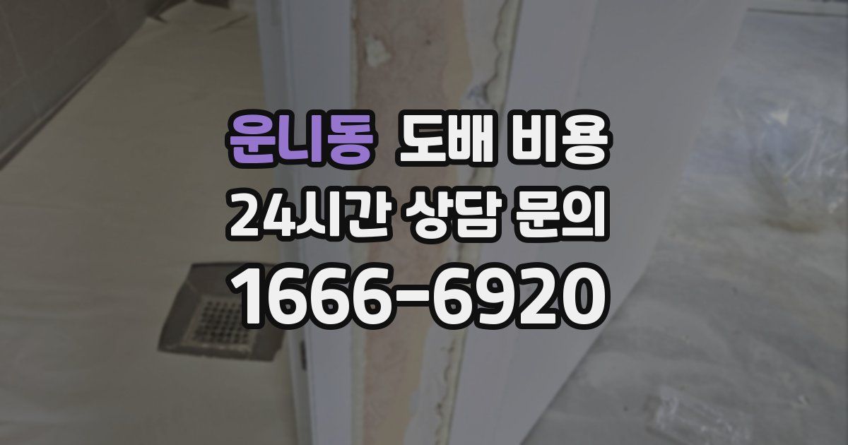 운니동 도배 비용