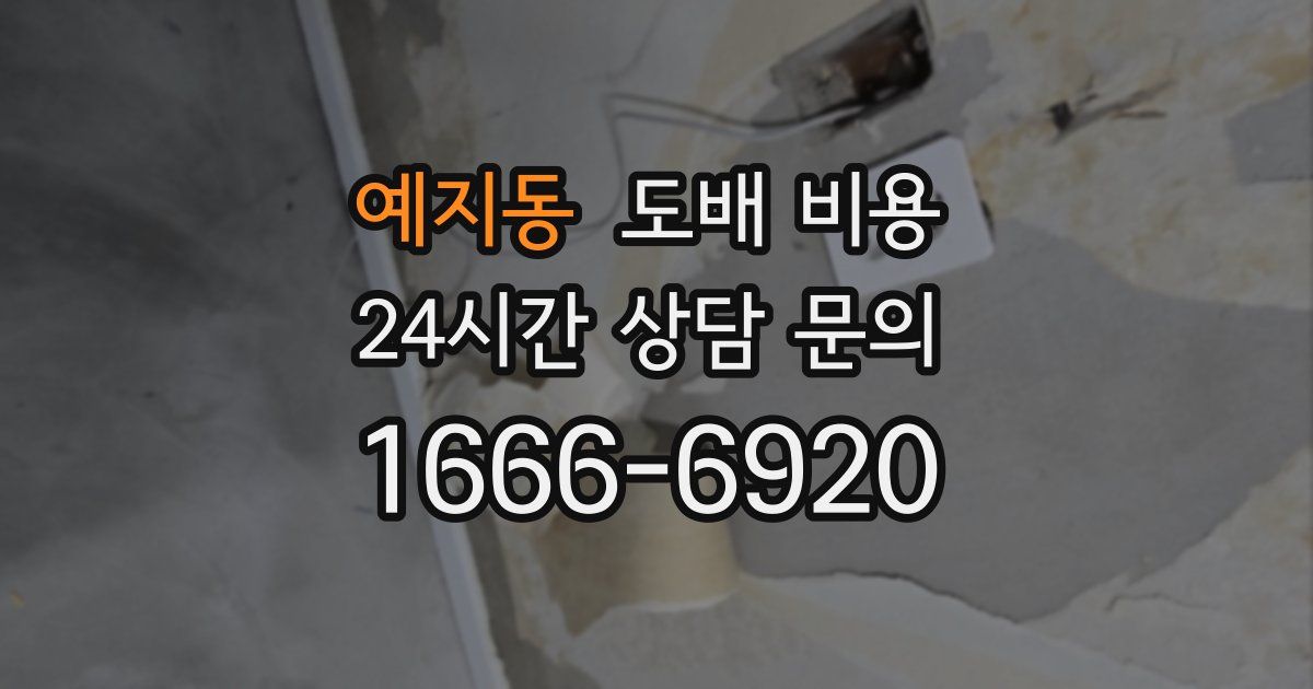 예지동 도배 비용
