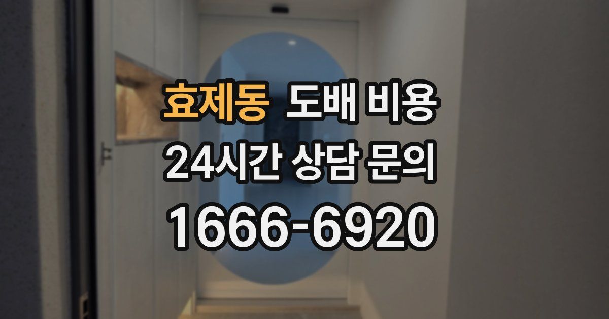 효제동 도배 비용