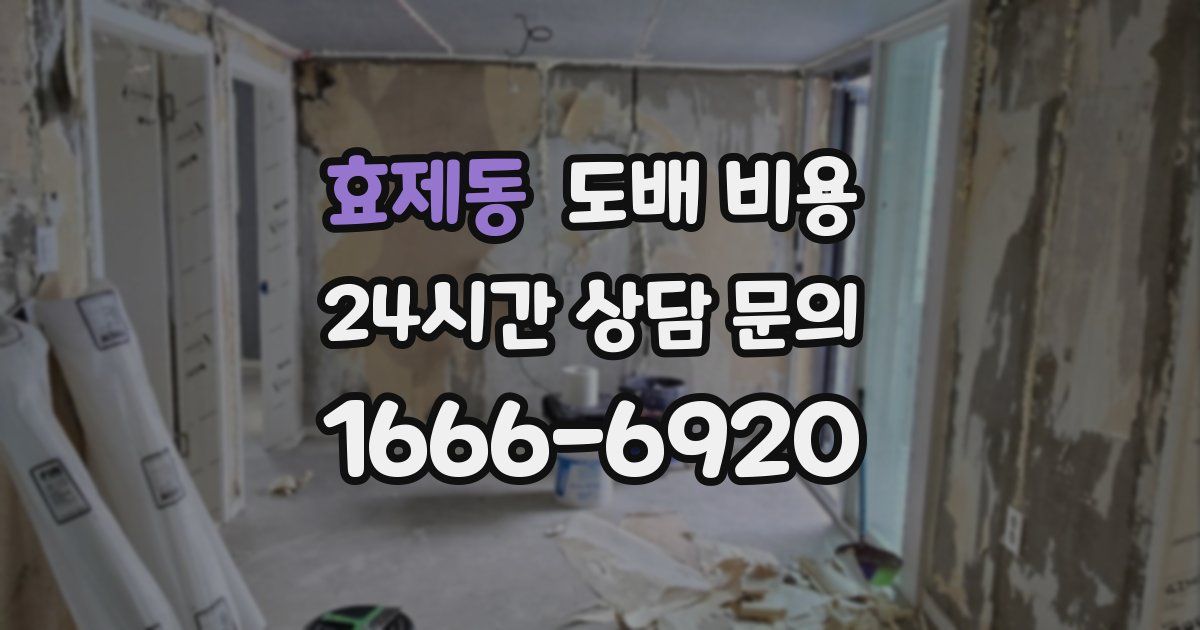 효제동 도배 비용