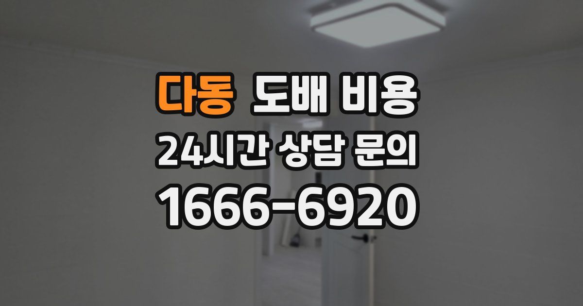 다동 도배 비용