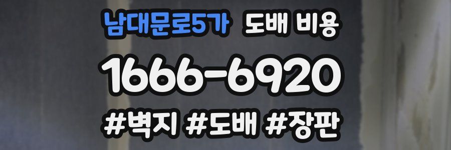 남대문로5가 도배 비용