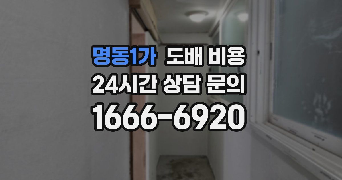명동1가 도배 비용