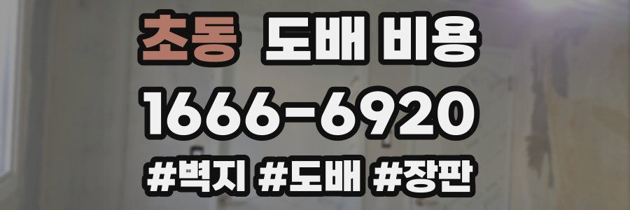 초동 도배 비용
