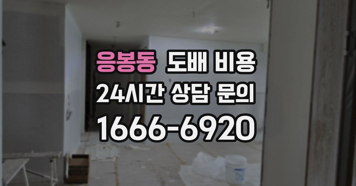 응봉동 도배 비용