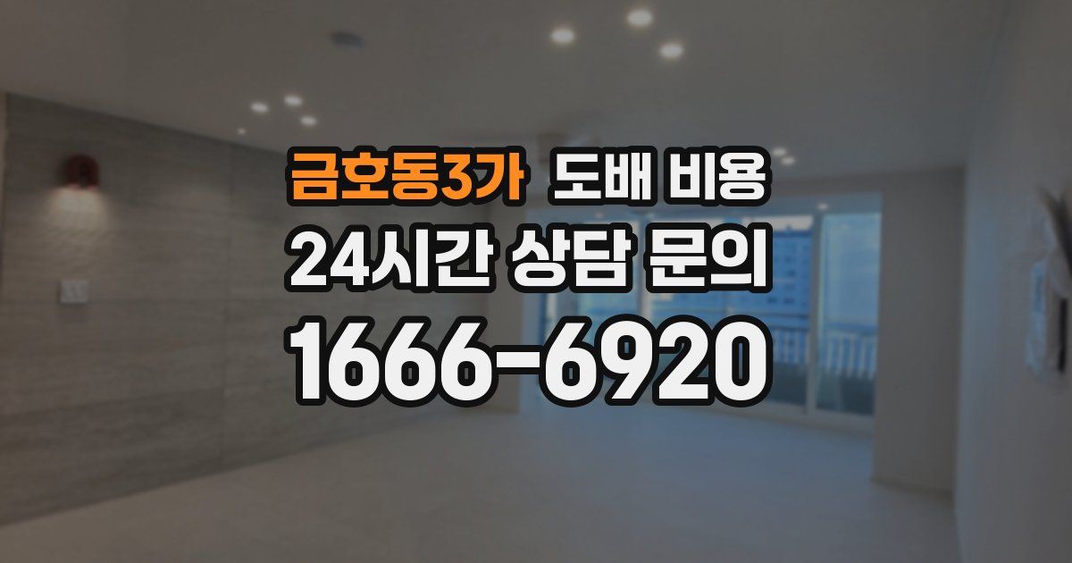 금호동3가 도배 비용